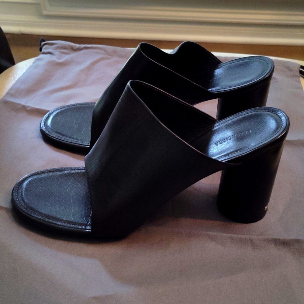 Balenciaga Black Mules Sandals Size 40